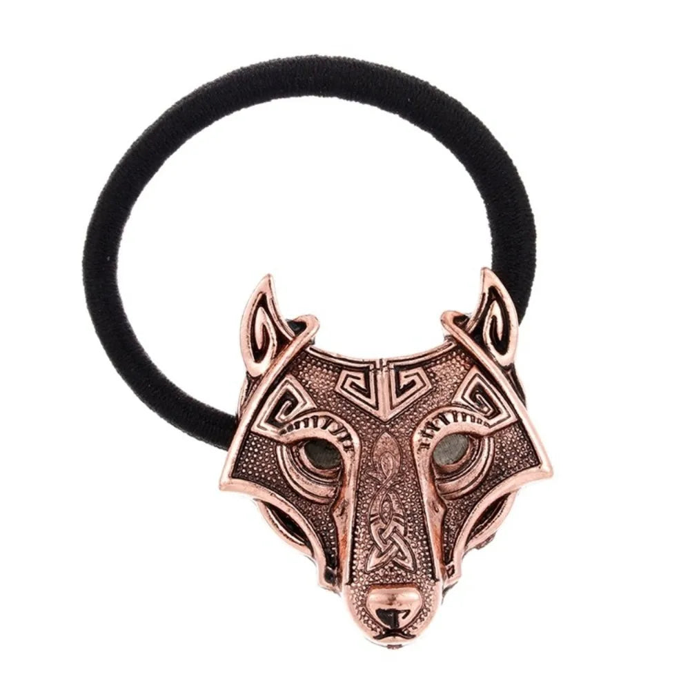 3Colors Vikings Wolf Elastic Hairband Retro Norse Mythology Rope Headband Headwear Hair Accessories for Women