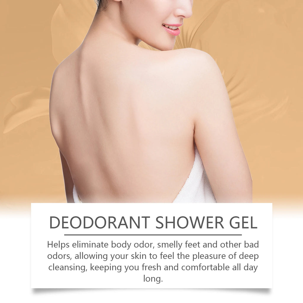 OceAura Persimmon Deodorant Body Wash Odor Eliminator Hydrating Skin Care Body Cleansing Refreshing Shower Gel for Men & Women