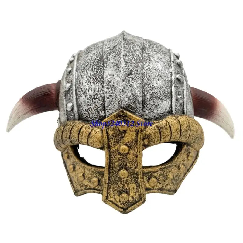 634C Medieval Vikinges Age Horned Vikinges Helmets Berserkers Soldier Warrrior Costume Hat Sallet Toy Halloween Cosplay LARP