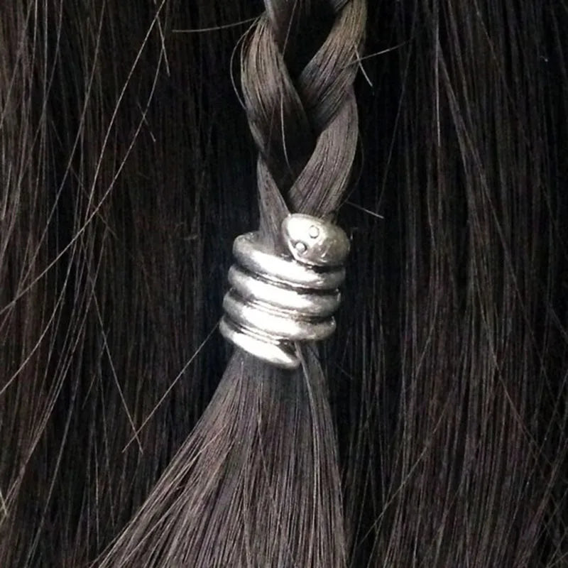 1-5pcs Viking Beard Decorative Beads for Hair Braid Decorations Accessories Needlework Bead Skull Braid Dreadlock Tube Rings