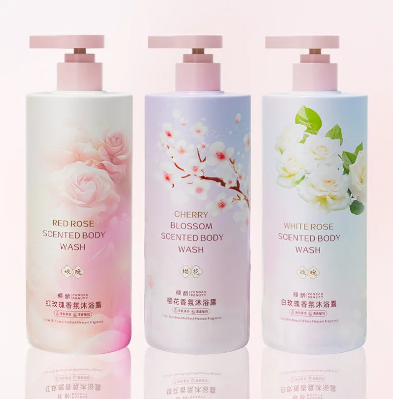 Rose & Cherry Blossom Fragrance Body Wash 800ml – Moisturizing & Oil Control Shower Gel