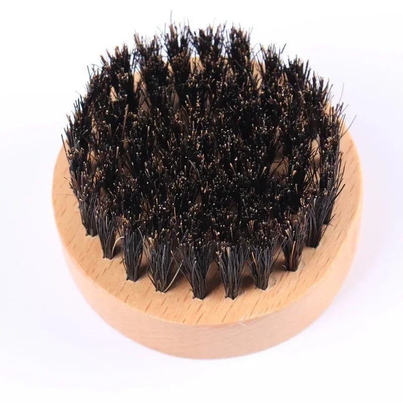 Men's Beard Brush Wooden Bristle Brush Beard Man Fashion Mustache Hair Brush Waves Comb for Beard