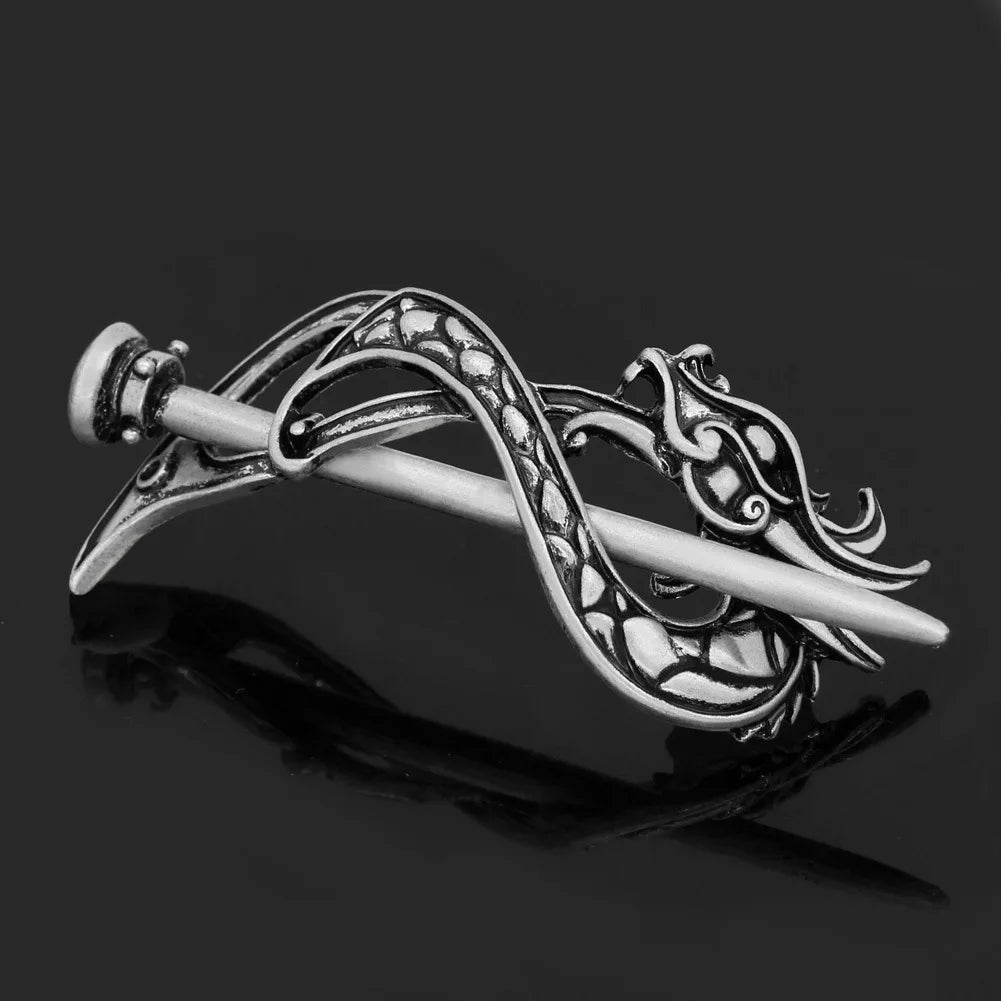 Viking Celtic Crown HairPins Clip Viking Hair Accessories Celtic Knot Hair Barrettes Antique Silver Hair Sticks Irish Hair Decor