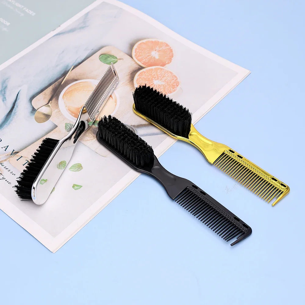 8 Color Barber Beard Comb Two-sided Men's Shaving Brush Beard Brushes Salon Hairdressing Hair Styling Tool