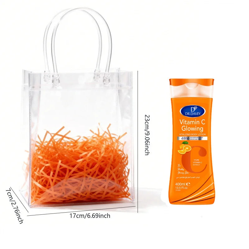 DR. DAVEY Vitamin C Skin Care Set – Body Lotion, Soap & Body Oil | Unisex 735ml