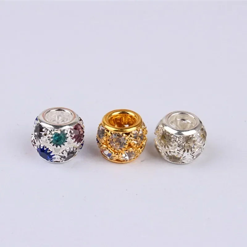 5 Pcs Viking Beads 12 Kinds 5mm Silver Beads for Braiding Dreadlock Hair Decor Cuff Clip Beaded Hair Scrunchies Tibet Bead Tube