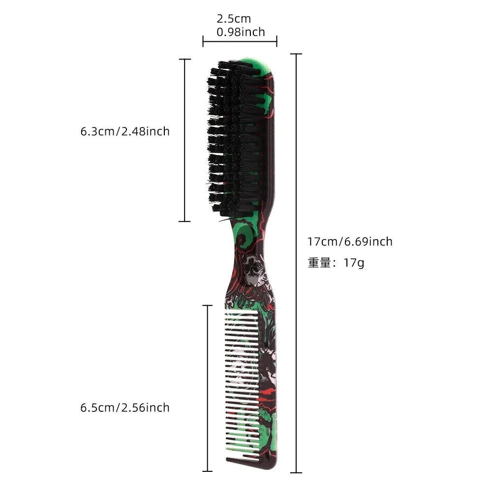 8 Color Barber Beard Comb Two-sided Men's Shaving Brush Beard Brushes Salon Hairdressing Hair Styling Tool