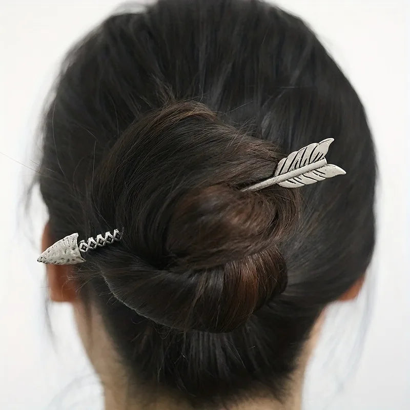 Retro Viking Hair Stick Men's And Women's Gothic Punk Nordic Divine Sword Hair Clip Mythical Jewelry Braiding Style Gift