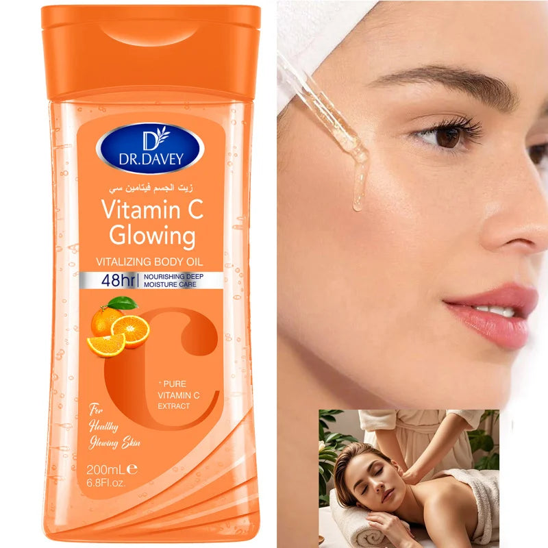 DR. DAVEY Vitamin C Skin Care Set – Body Lotion, Soap & Body Oil | Unisex 735ml