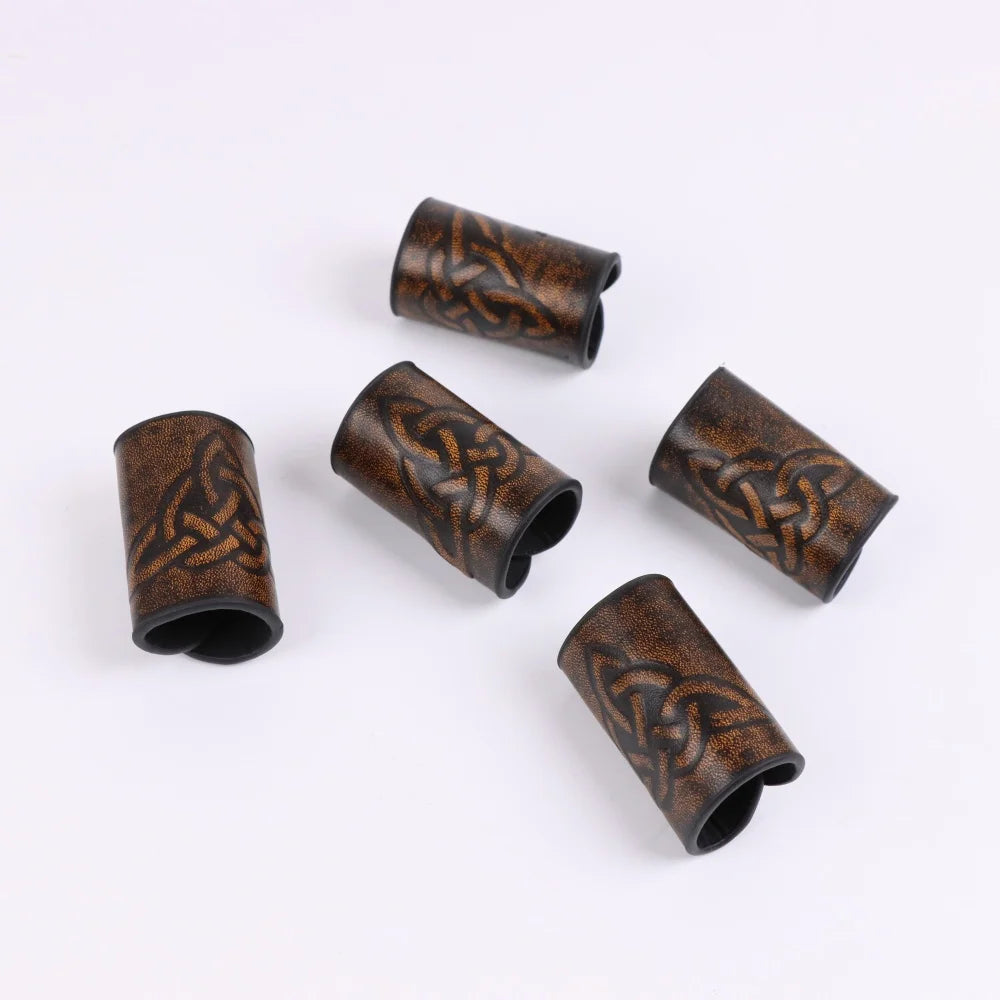Belt Renaissance Celtic Medieval Viking Knight Hair Beard Bead Belt Accessories Leather Belt for Men