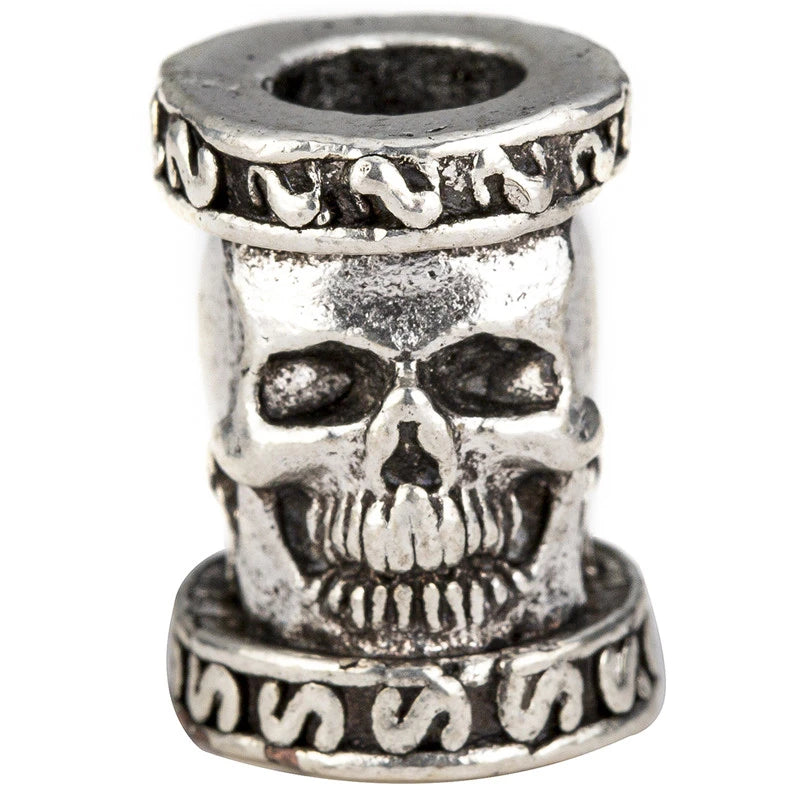 1piece Skull Helmet Viking Rune Big Hole Beads Hair Braid Dreadlock Beard Bead Pendant DIY Bracelet Necklace for Jewelry Making