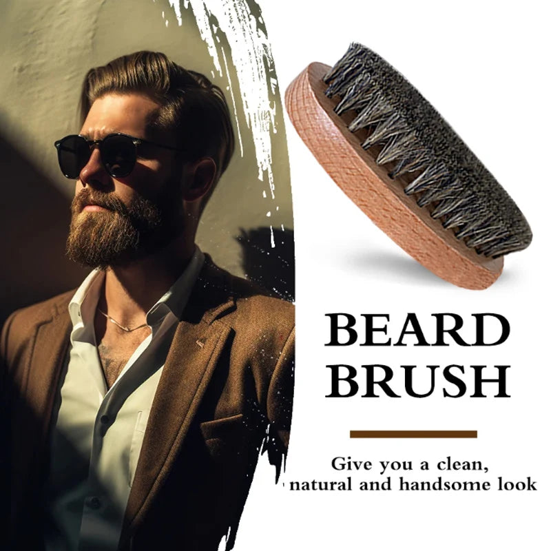 SADOER Men's Beard Growth Set, Gentle Nourishment, Sandalwood Beard Oil, Beard Balm, Beard Shampoo, Scissors, Comb, Brush