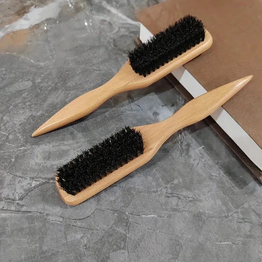 Male and female universal bristle brush and beard brush, hair styling brush, cleaning brush, daily hair and beard care brush