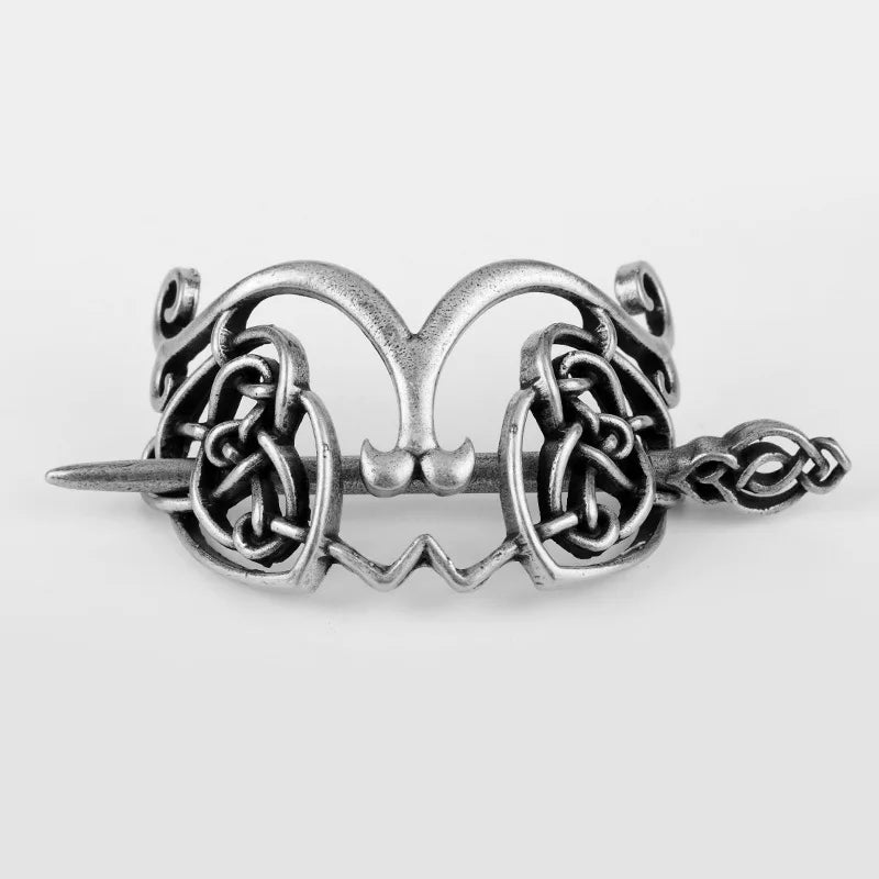 Viking Celtic Crown HairPins Clip Viking Hair Accessories Celtic Knot Hair Barrettes Antique Silver Hair Sticks Irish Hair Decor