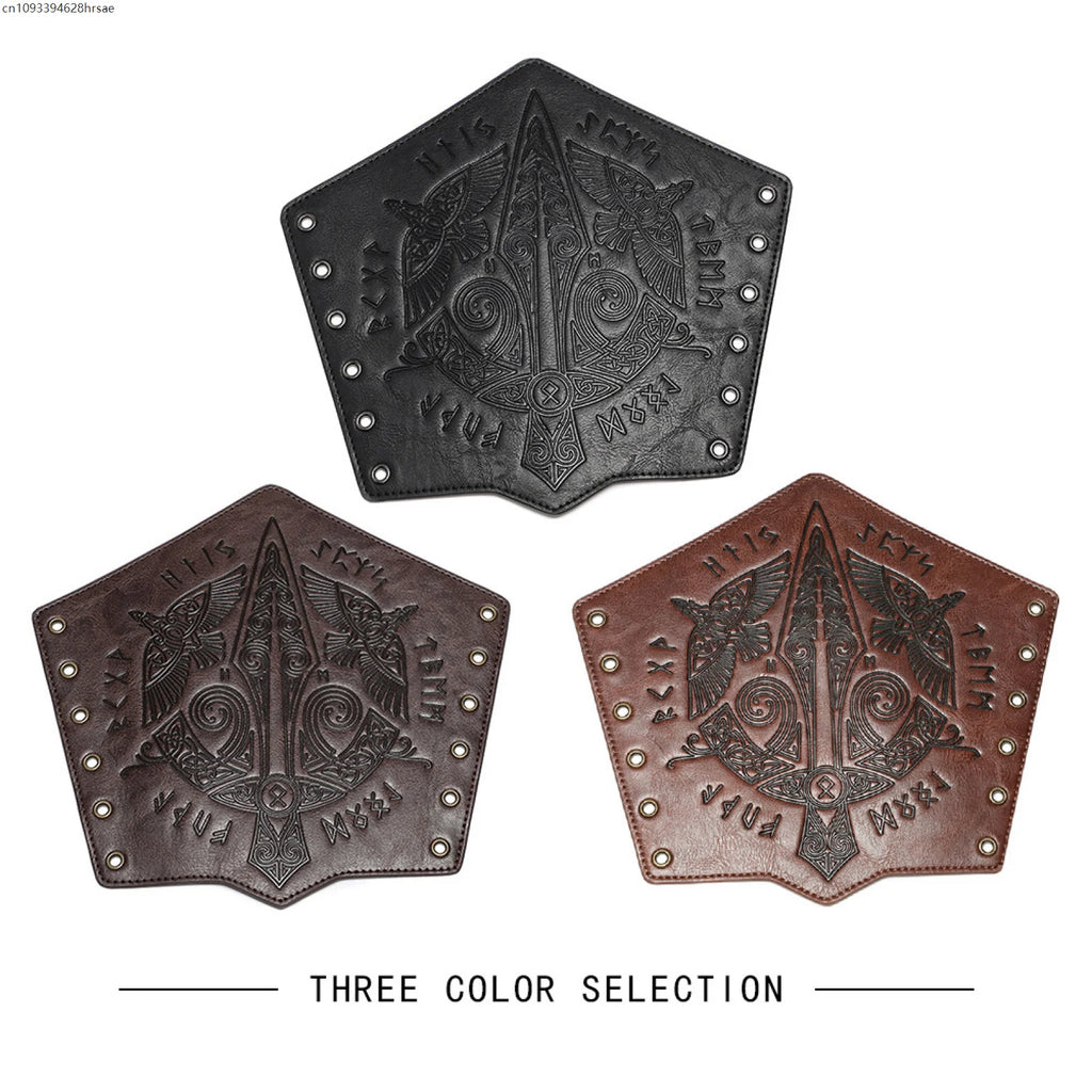 Vintage Wristband Viking Knight Cosplay Gothic Medieval Steampunk PU Leather Halloween Costumes Pirate Wrister Retro Accessory