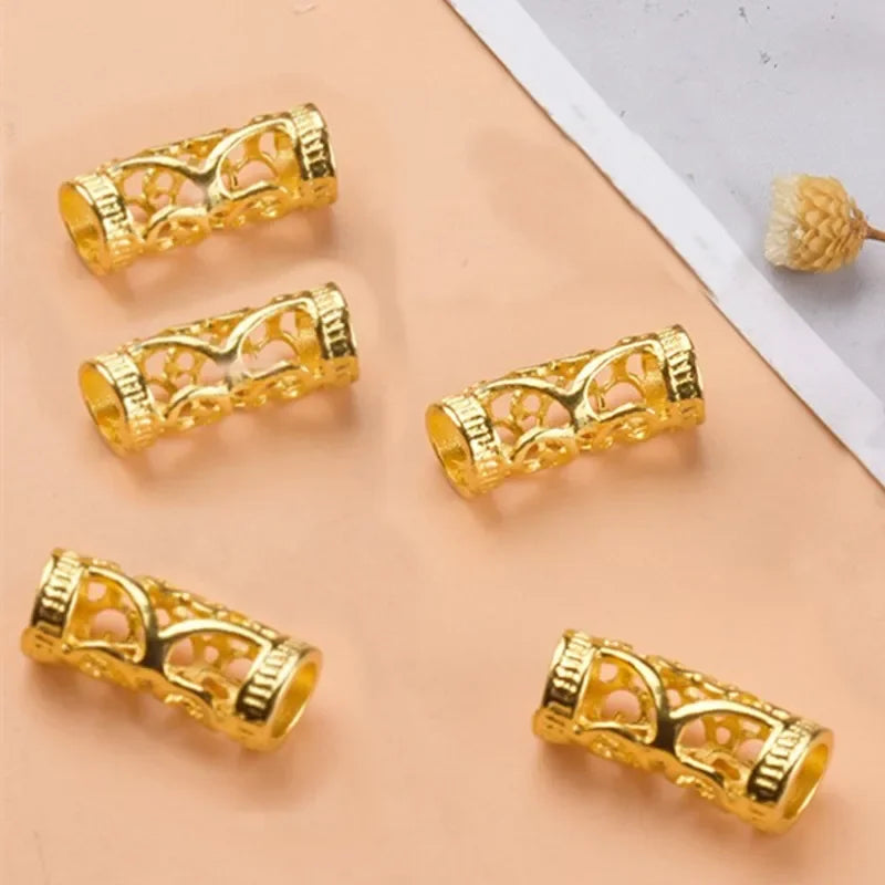 Vintage Braids Dreadlock Beard Beads Cuffs Clips for Hair Rings Adjustable Viking Hair Dread Women Accessories Fashion Jewelries