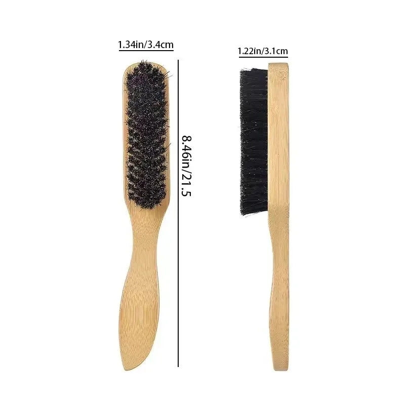 Male and female universal bristle brush and beard brush, hair styling brush, cleaning brush, daily hair and beard care brush