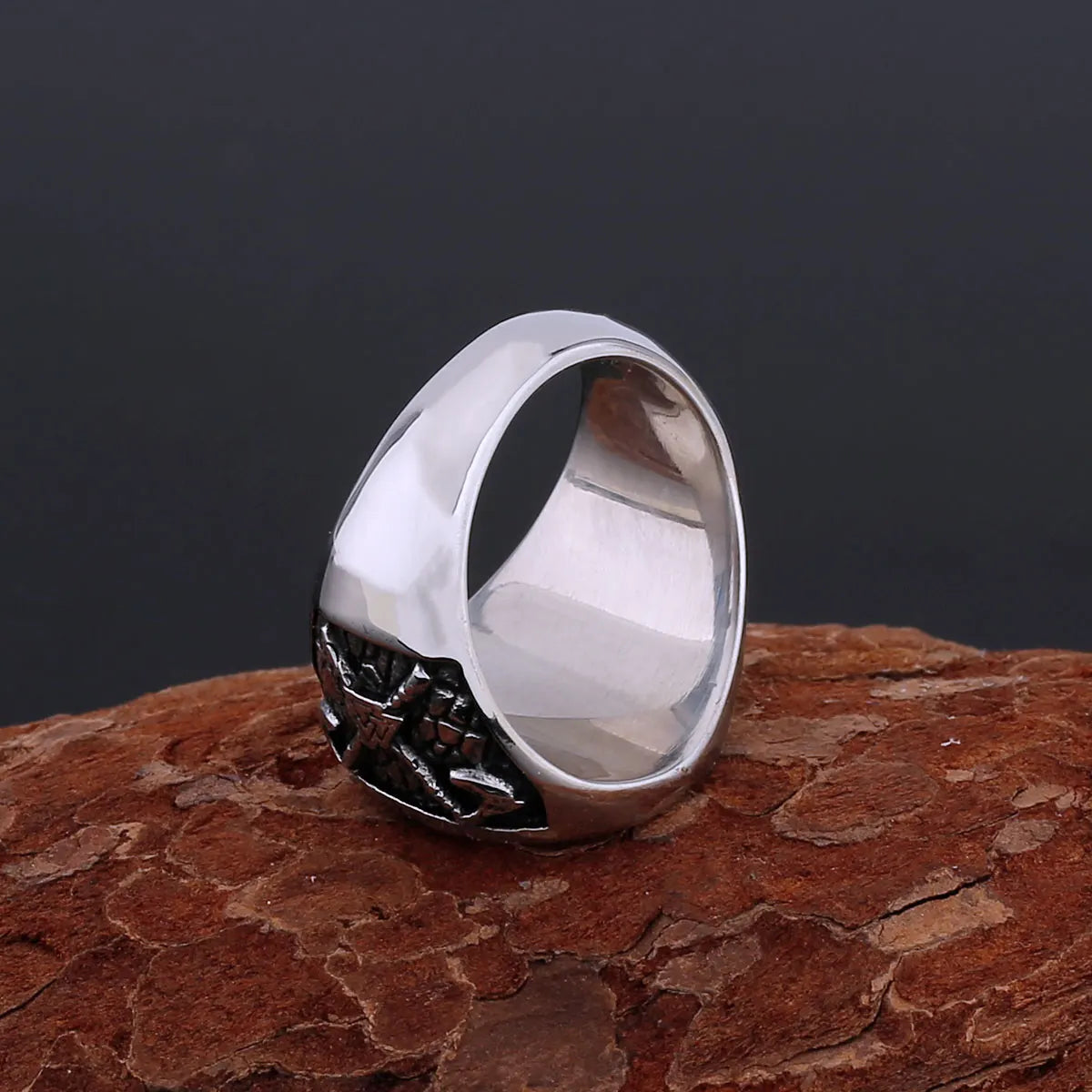 Viking Compass Runic Ring | Norse Stainless Steel Warrior Ring