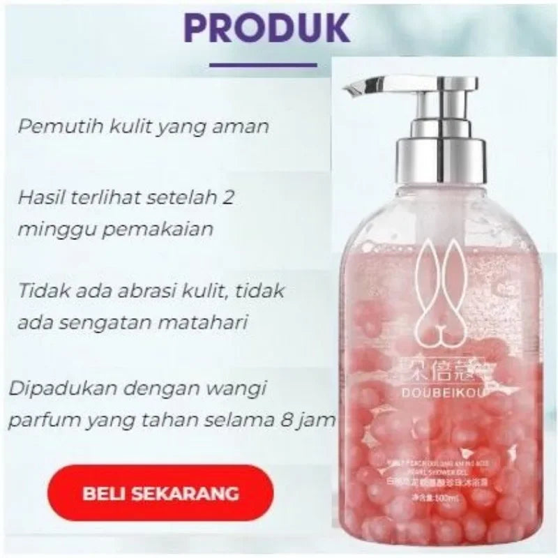 Korean Whitening Pearl Body Wash – Brightening & Moisturizing Shower Gel for All Skin Types