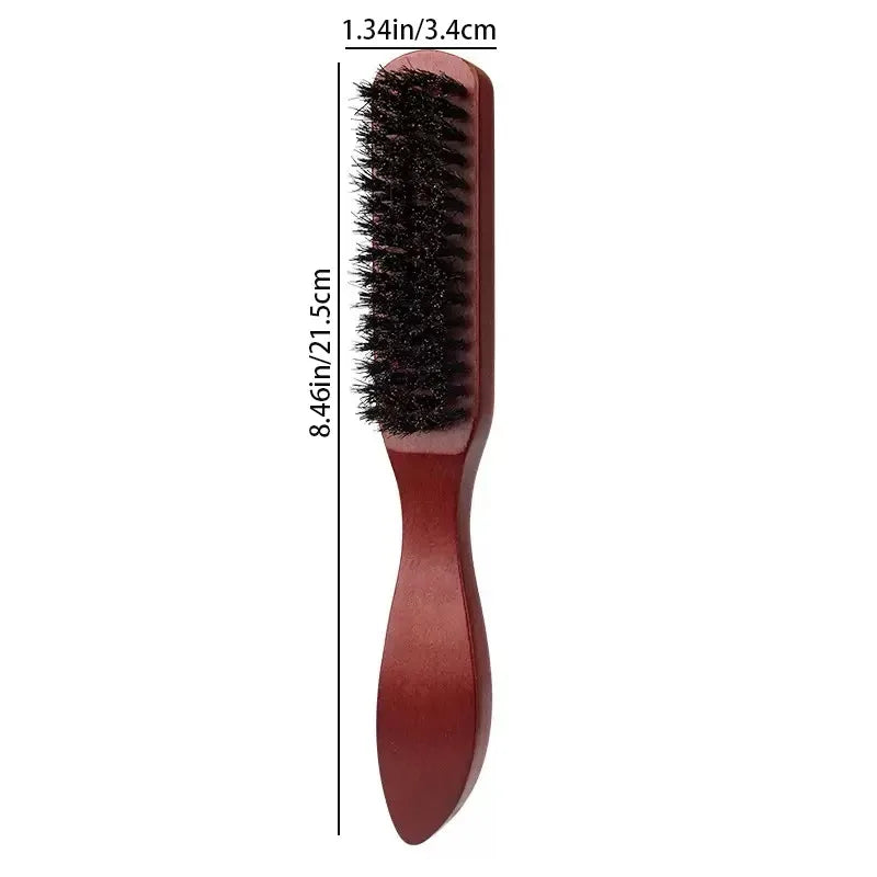 Male and female universal bristle brush and beard brush, hair styling brush, cleaning brush, daily hair and beard care brush