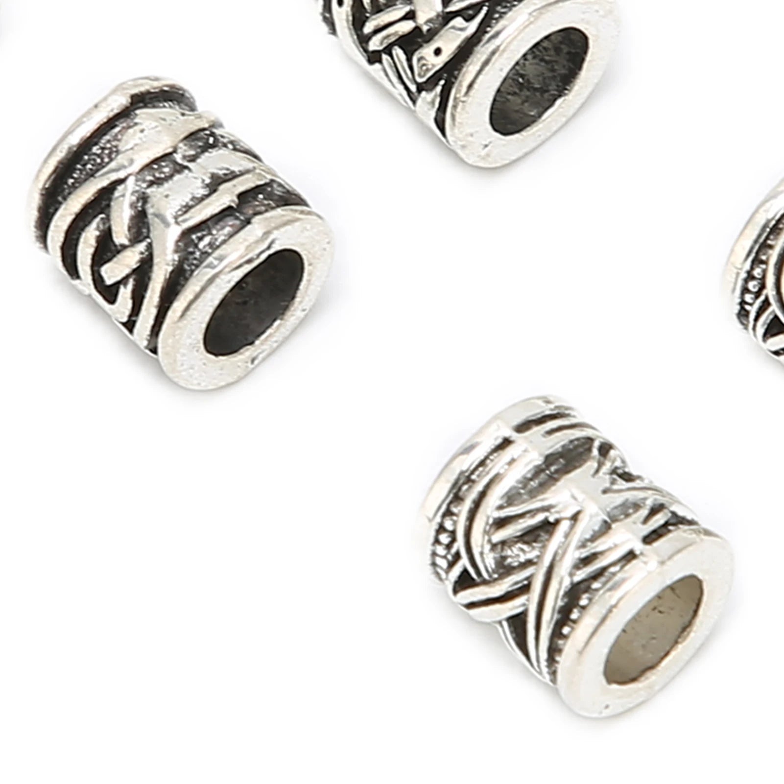 10PCS Viking Beard Beads Alloy Antique Norse Dreadlock Beads for Beard Hair DIY Bracelet Necklace Mens Aftershave Beard Balm