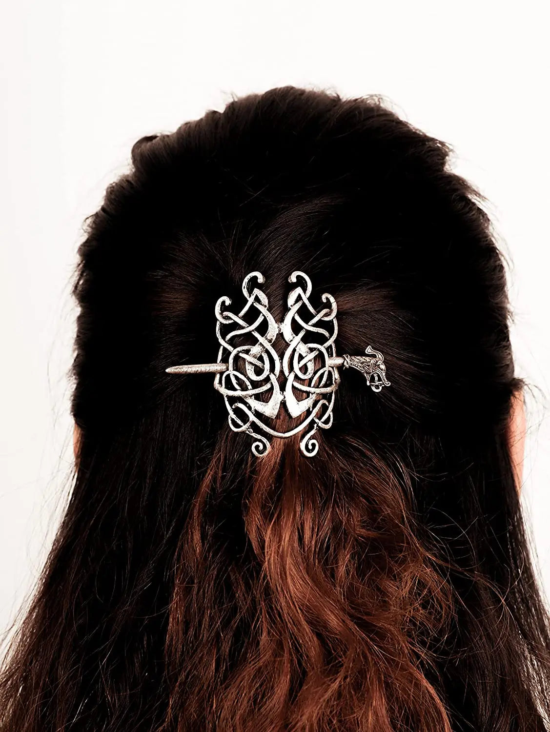 Viking Celtic Crown HairPins Clip Viking Hair Accessories Celtic Knot Hair Barrettes Antique Silver Hair Sticks Irish Hair Decor