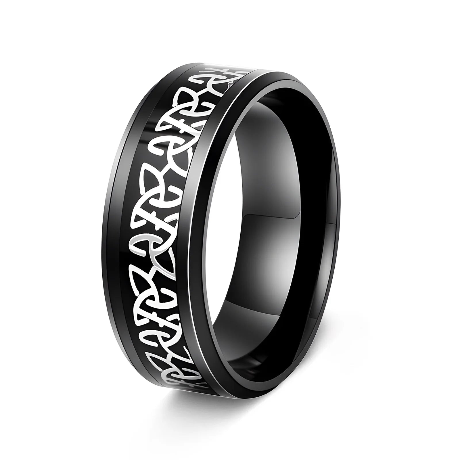 Viking Script Fidget Spinner Rings For Men Anti Anxiety Worry Stress Relief Anti Stress Rotating Ring Finger Anillo Antiestres
