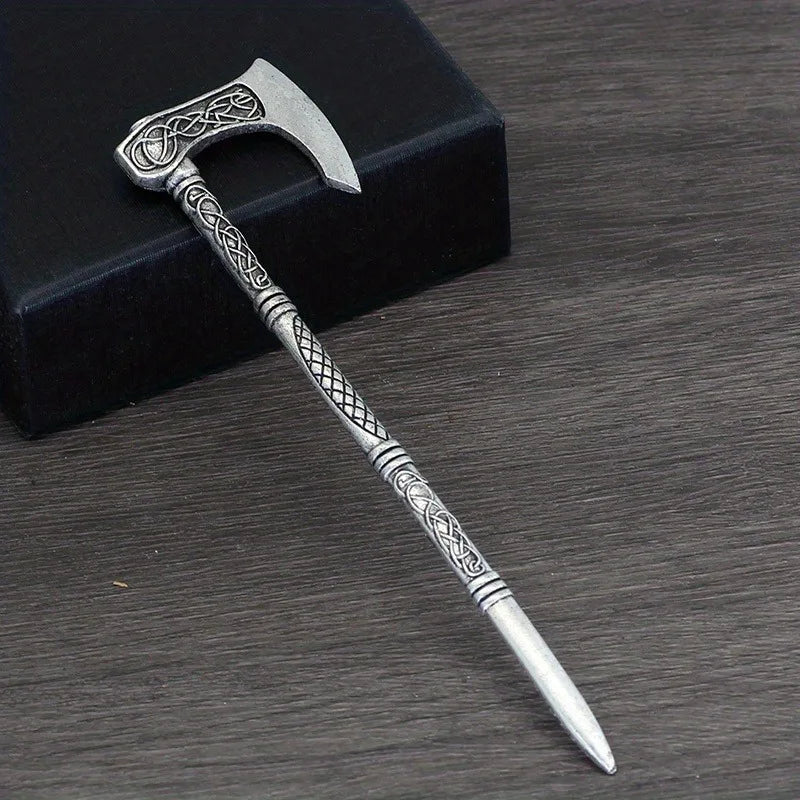 Retro Viking Hair Stick Men's And Women's Gothic Punk Nordic Divine Sword Hair Clip Mythical Jewelry Braiding Style Gift
