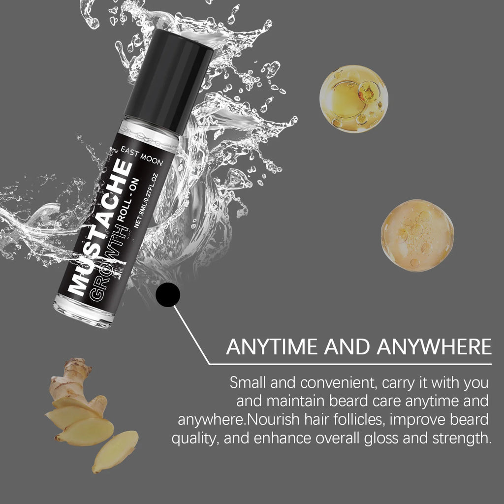 Aceite para el crecimiento de barba y bigote de jengibre
