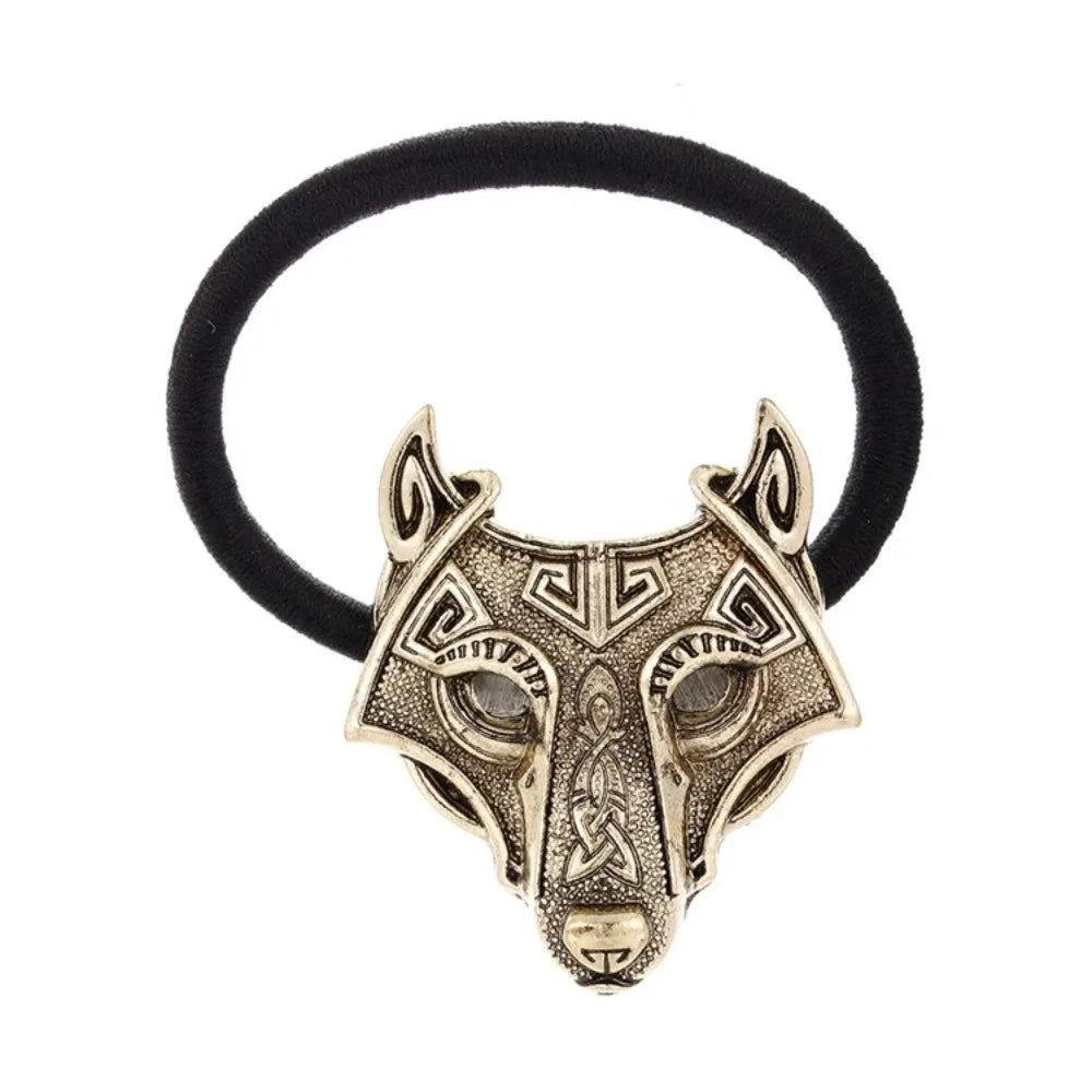 3Colors Vikings Wolf Elastic Hairband Retro Norse Mythology Rope Headband Headwear Hair Accessories for Women