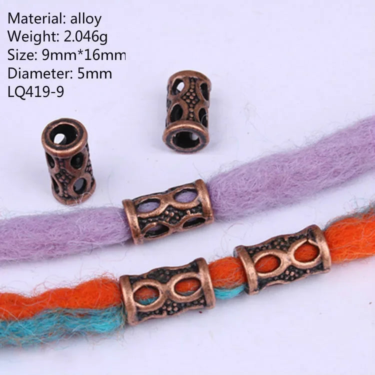 1-5pcs Viking Beard Decorative Beads for Hair Braid Decorations Accessories Needlework Bead Skull Braid Dreadlock Tube Rings