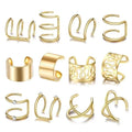 Fashion 1/12pcs Gold Silver Viking Hair Braids Dreadlock Non-Piercing Ear Clip Beard Beads Cuffs Clip Hair Accessories