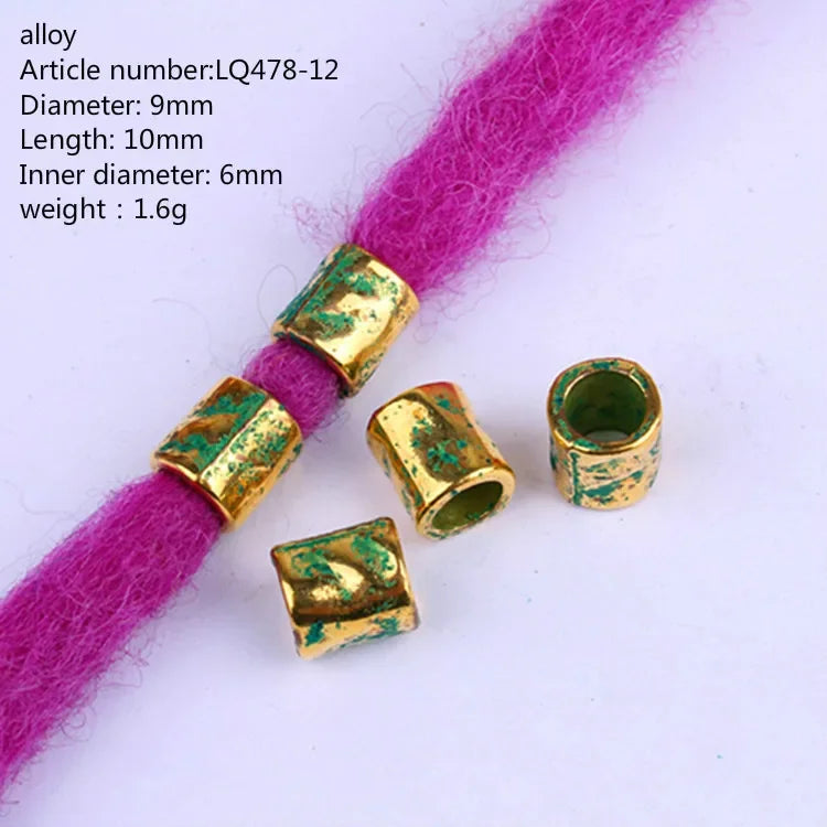 1-5pcs Viking Beard Decorative Beads for Hair Braid Decorations Accessories Needlework Bead Skull Braid Dreadlock Tube Rings