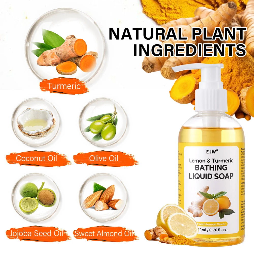 Turmeric Brightening Body Wash – Deep Cleansing & Hydrating Shower Gel for Uneven Skin