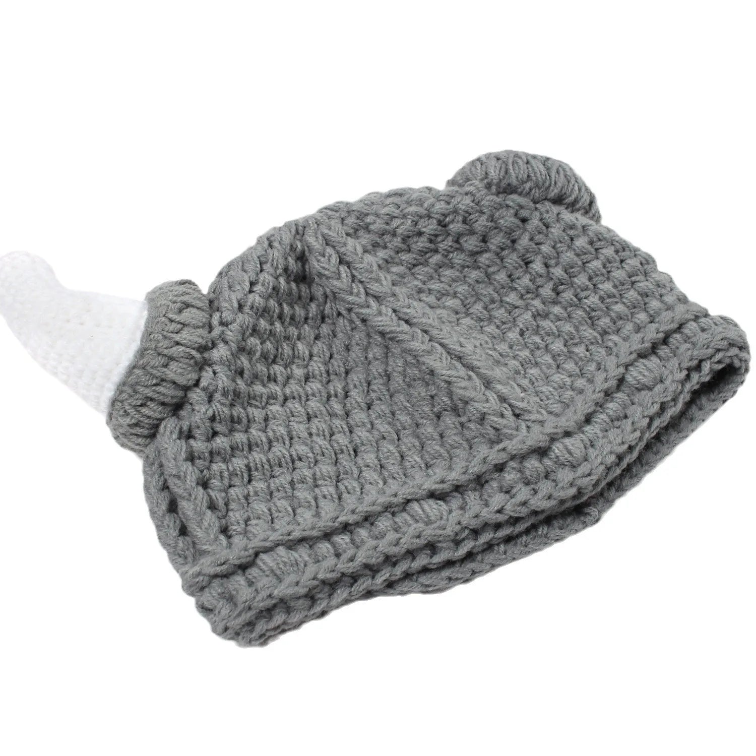 Useful Handmade Baby Horn Hat Kids Bonnet Crochet Winter Hat Cartoon Children Toddler Viking Horns Knitted