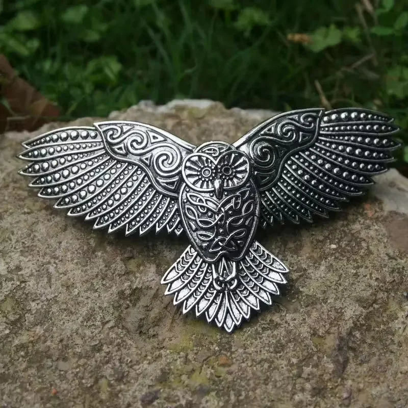 Viking Owl Hair Clip Vintage Trendy Personality Women's Accessory Party Jewelry Valentine Mother Birthday Gift