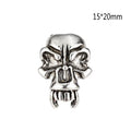 1piece Skull Helmet Viking Rune Big Hole Beads Hair Braid Dreadlock Beard Bead Pendant DIY Bracelet Necklace for Jewelry Making