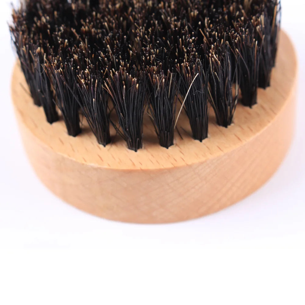 Men's Beard Brush Wooden Bristle Brush Beard Man Fashion Mustache Hair Brush Waves Comb for Beard