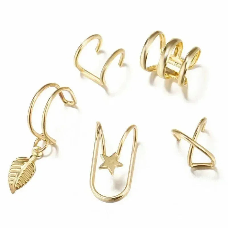 Fashion 1/12pcs Gold Silver Viking Hair Braids Dreadlock Non-Piercing Ear Clip Beard Beads Cuffs Clip Hair Accessories