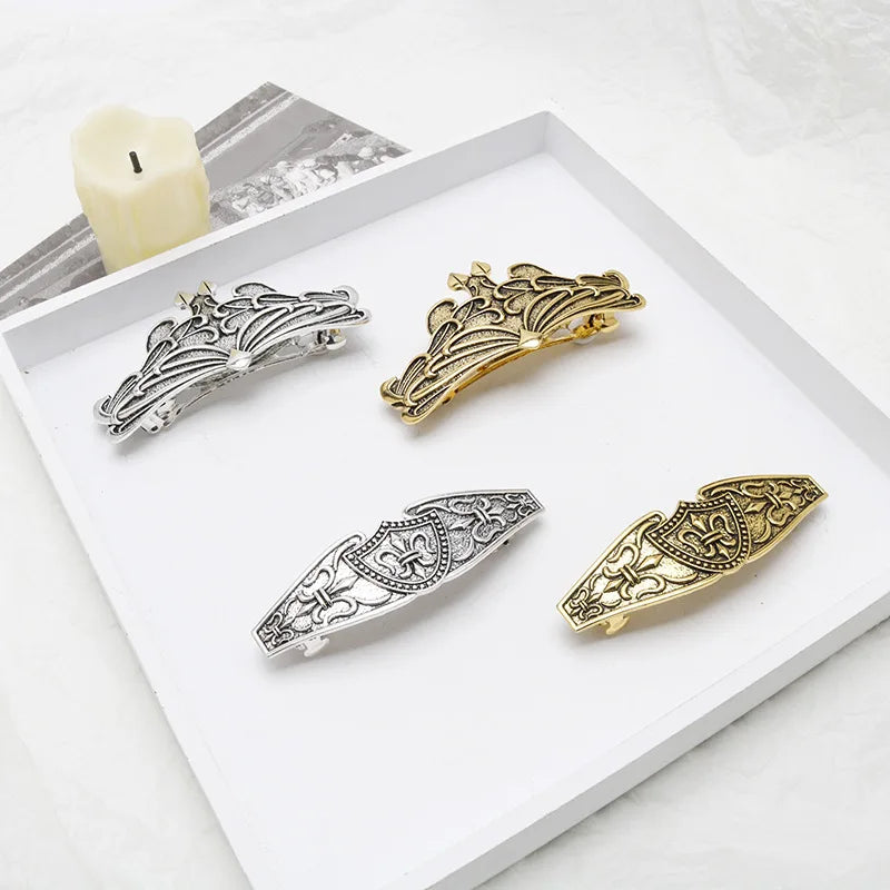 Retro Vikings Celtics Knot Hairpin Women Metal Irish Hindu Symbol Hair Decor Barrette Long Hair Design Female Jewelry