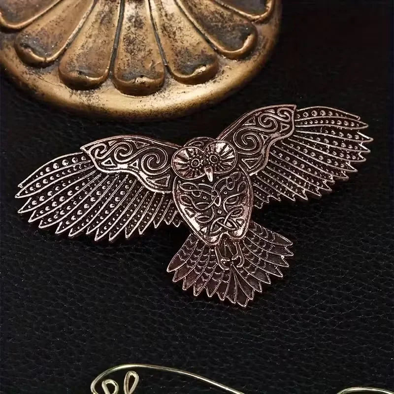 Viking Owl Hair Clip Vintage Trendy Personality Women's Accessory Party Jewelry Valentine Mother Birthday Gift