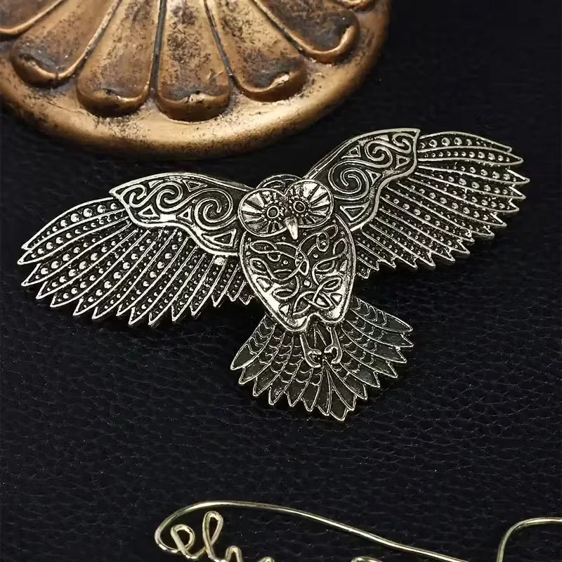 Viking Owl Hair Clip Vintage Trendy Personality Women's Accessory Party Jewelry Valentine Mother Birthday Gift