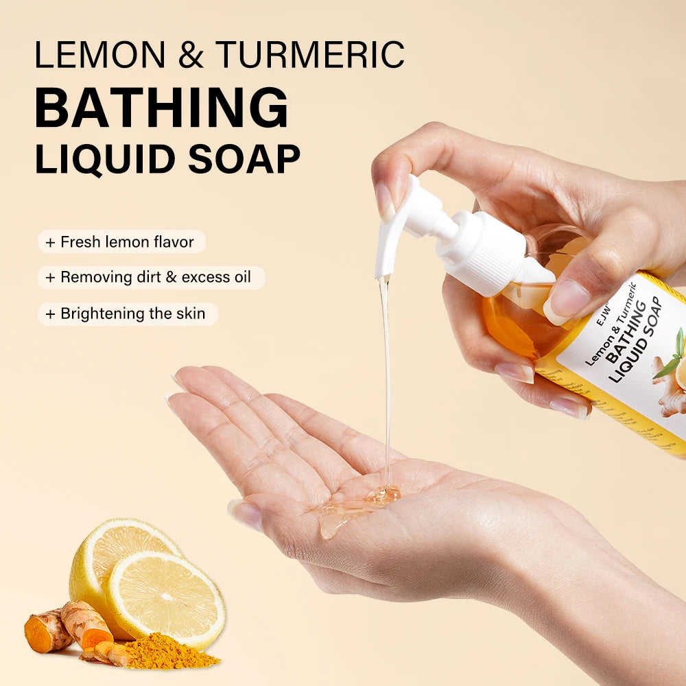 Turmeric Brightening Body Wash – Deep Cleansing & Hydrating Shower Gel for Uneven Skin