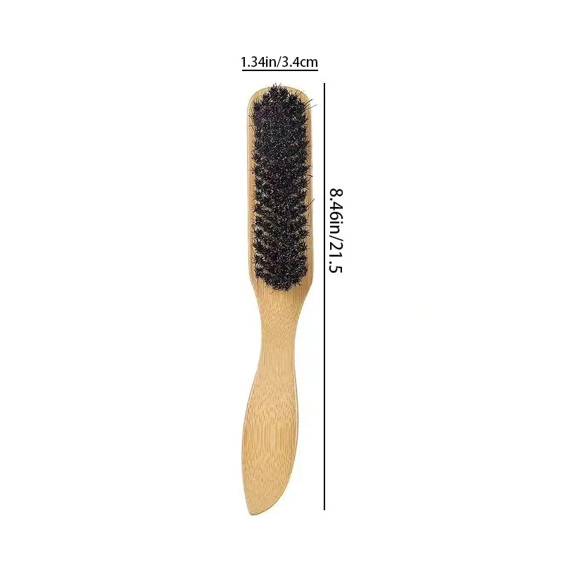 Male and female universal bristle brush and beard brush, hair styling brush, cleaning brush, daily hair and beard care brush