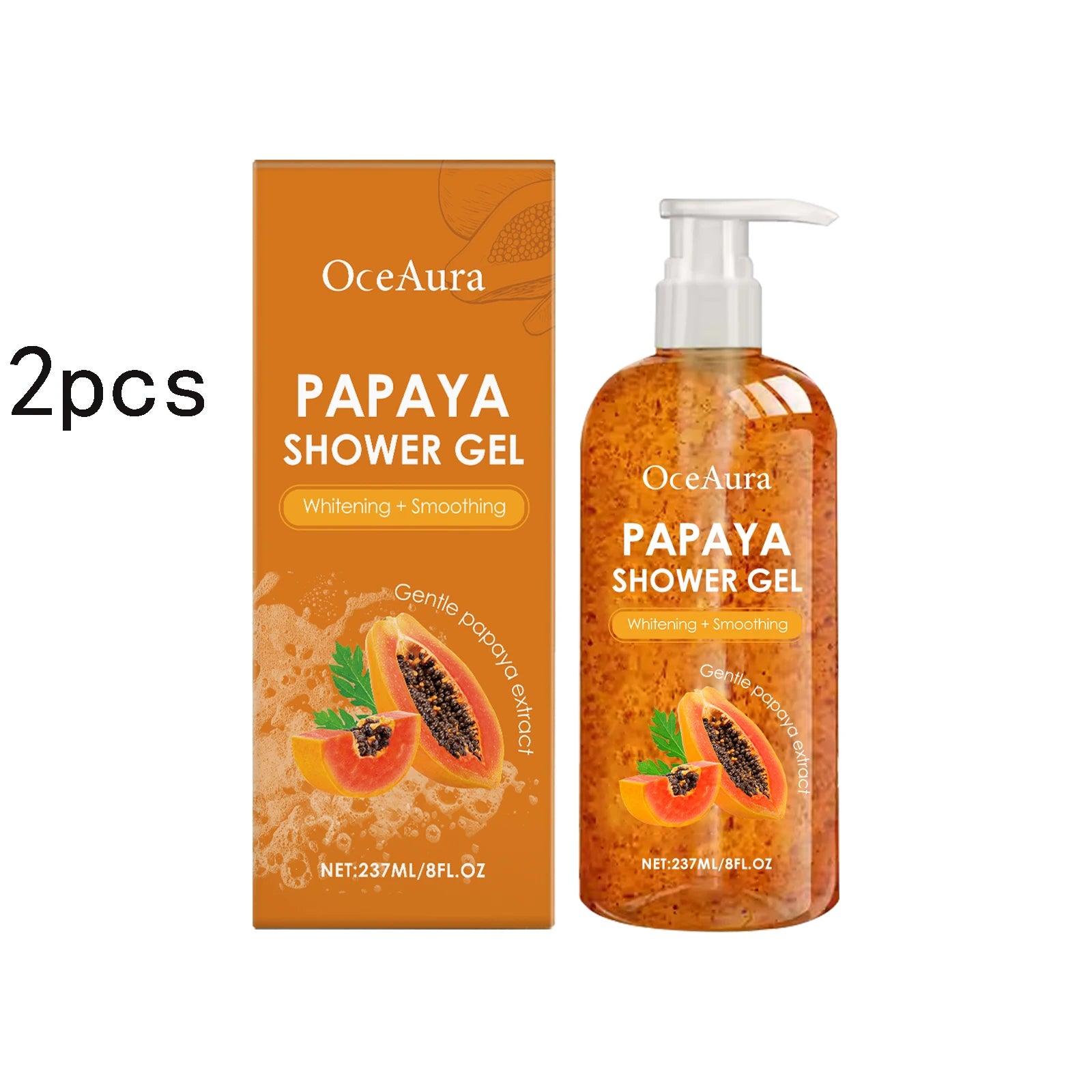 OceAura Papaya Shower Gel – Whitening, Brightening & Moisturizing Body Wash