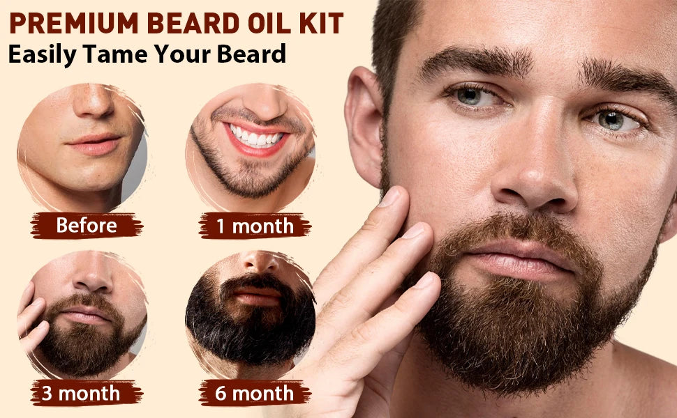Trío Vikingo para el Cuidado de la Barba – Set de Aceites Naturales Hidratantes y Voluminizadores para Barba (3 piezas)