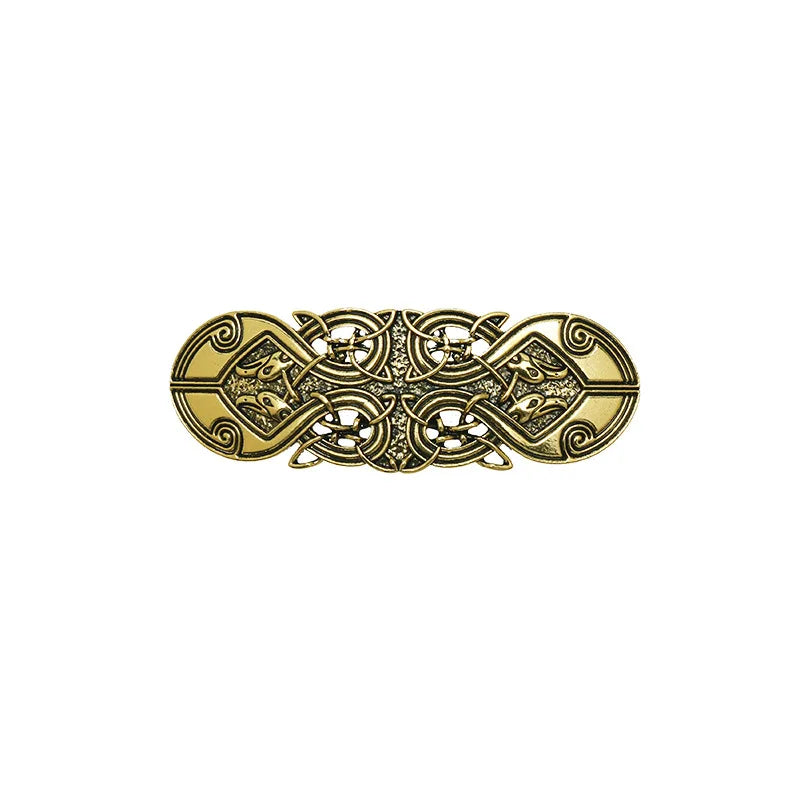 Retro Vikings Celtics Knot Hairpin Women Metal Irish Hindu Symbol Hair Decor Barrette Long Hair Design Female Jewelry