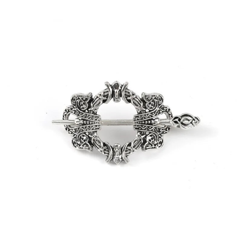 Retro Baroque Viking Hair Clip Alloy Hair Stick Viking Metal Celtic Hair Clip Hairpin