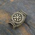 Silver Gold Bead Nordic Viking Runes Beads for Beard Hair Rings Braid Dreadlocks Bead Hair Cuffs DIY Braiders Hair Accessories