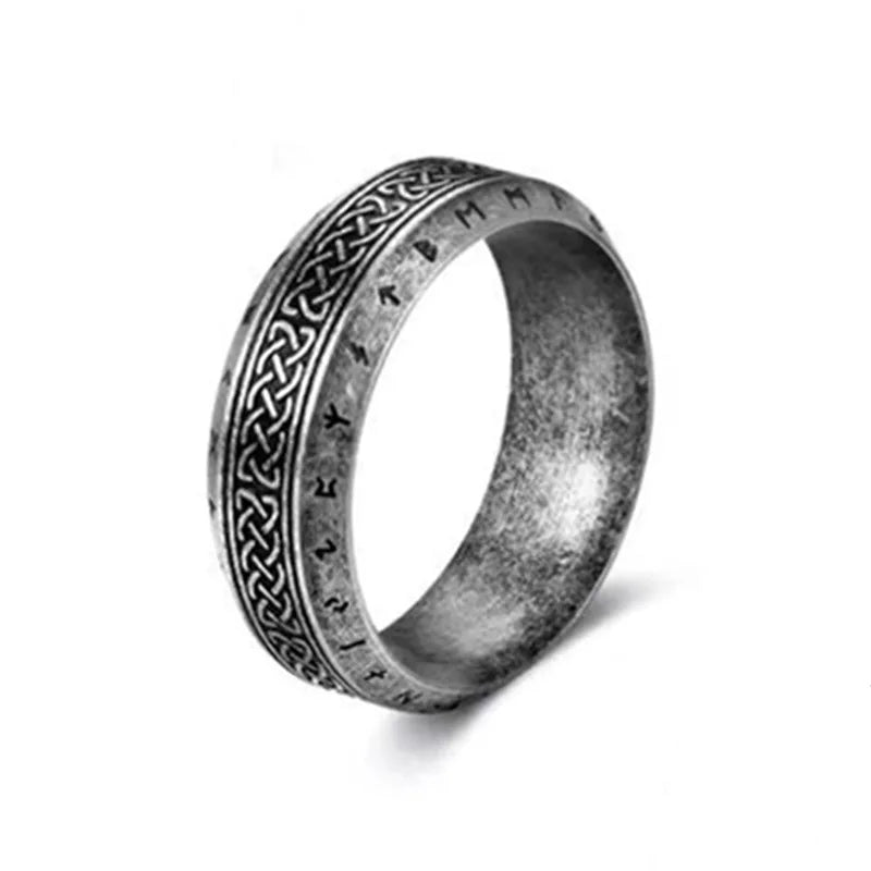 Viking Script Fidget Spinner Rings For Men Anti Anxiety Worry Stress Relief Anti Stress Rotating Ring Finger Anillo Antiestres